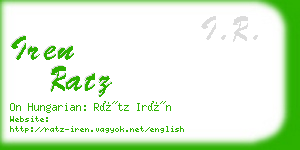 iren ratz business card